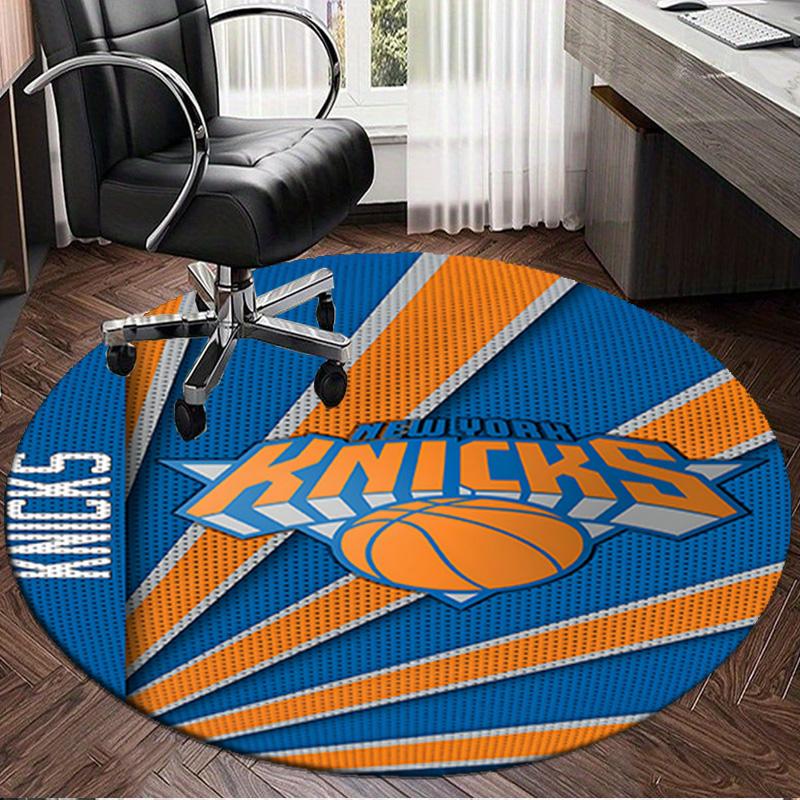Knicks Logo Round Rug for Livingroom,Bedroom, Palyroom, Chair Rug, Area Rug, Circle Carpet, Large Size Fan Christmas Gift