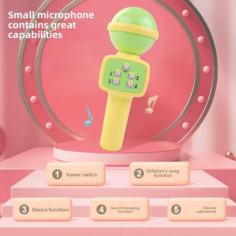 Microfono Karaoke Interattivo per Bambini con Alimentazione a Batteria ed Effetti Vocali per il Gioco