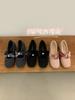Xiaoxiangfeng Fleece Square Head Bow Thousand Gold Feeling Inner Height Increase Single Shoes French Evening Wind Mary Jane Shoes New