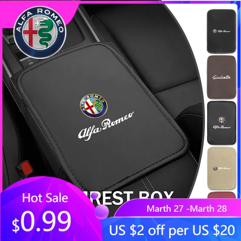 For Alfa Romeo Car Armrest Mat Center Console Arm Rest Protection Cushion Storage Box Cover Pads For Alfa Romeo Giulietta 940 20