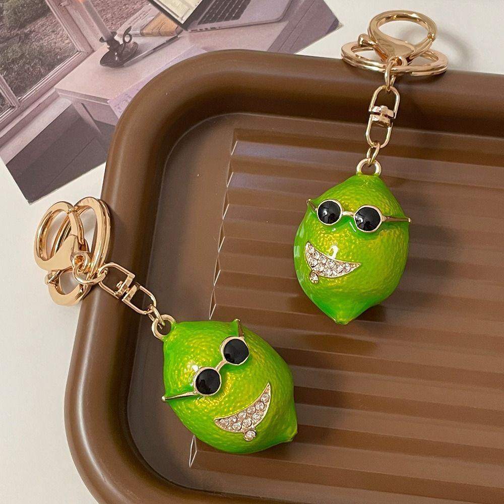 

Mini Toys Metal Keyring Key Holder Car Pendant Creative Cute Lemon Keychain Gifts