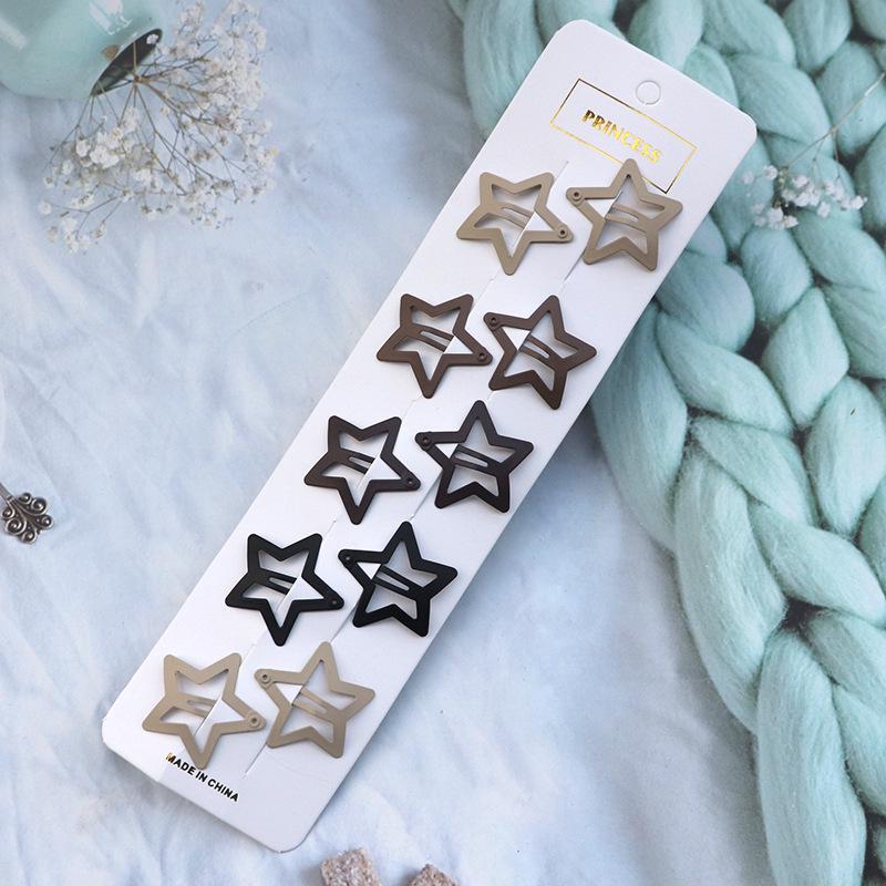 European and American Coffee Color Metal Bobby Pins Hair Clips Set
