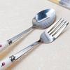 Cute Labubu Stainless Steel Tableware Two-Piece Set Children'S Pp Handle Tableware Portable Fork Spoon Children'S Products