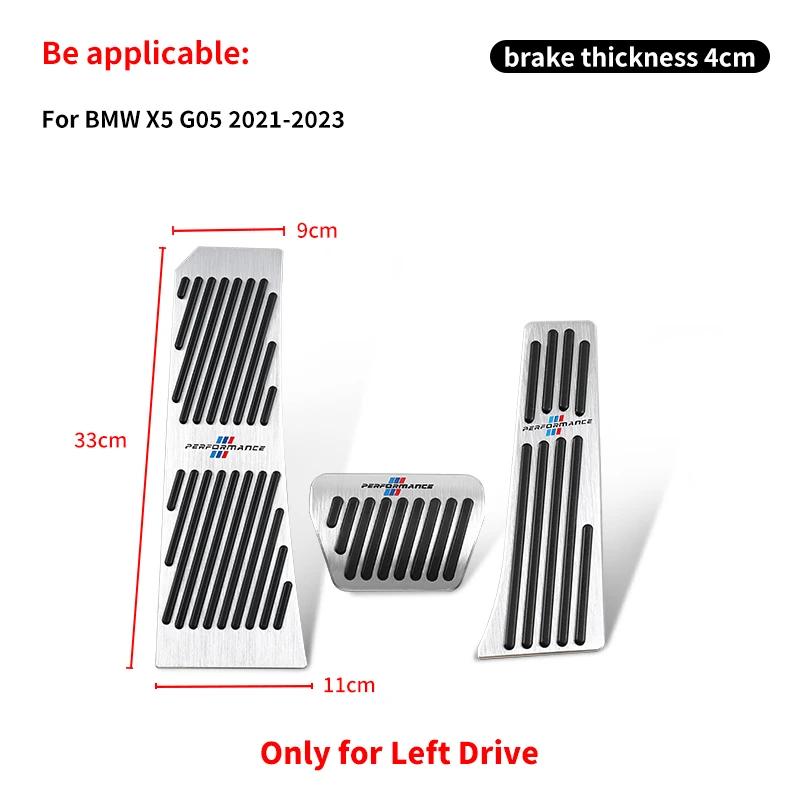 New Car Brake Foot Rest Pedal Cover Alloy Rubber Gas Pedal Protector For BMW X3 X5 M5 M3 E46 E90 E60 F10 E39 F30 E36 G30 E8