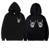 Gothic Halloween Skull Double Sided Printed Streetwear Hoodie Unisex Harajuku Punk Sweatshirt  Men Women Fleece Casual Pullover