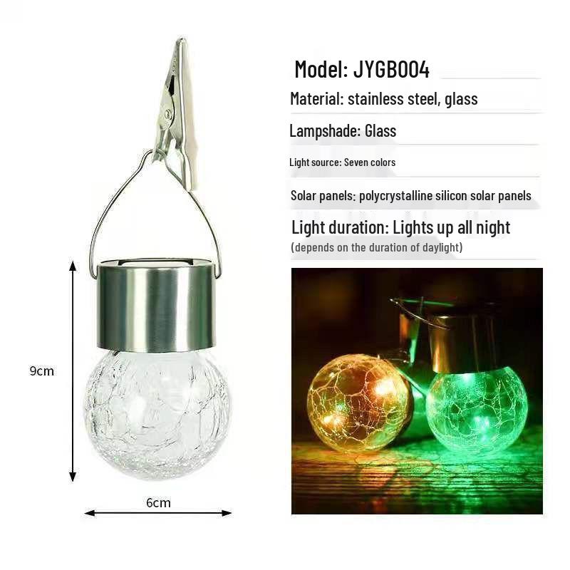 Waterproof Crackle Solar Hanging Ball Lights for Outdoor Decor