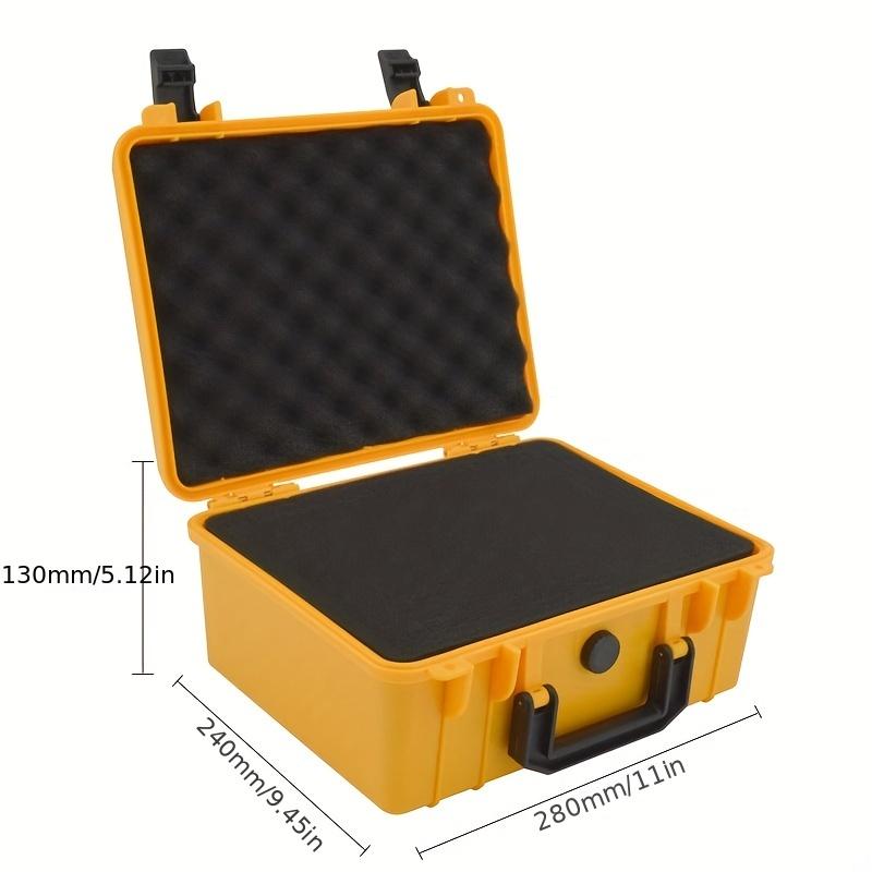 Portable Tool Box with Shock- Proof Sponge, Water Proof Grade IP67, Waterproof Hard Case with Foam Insert, Explosion Proof Box