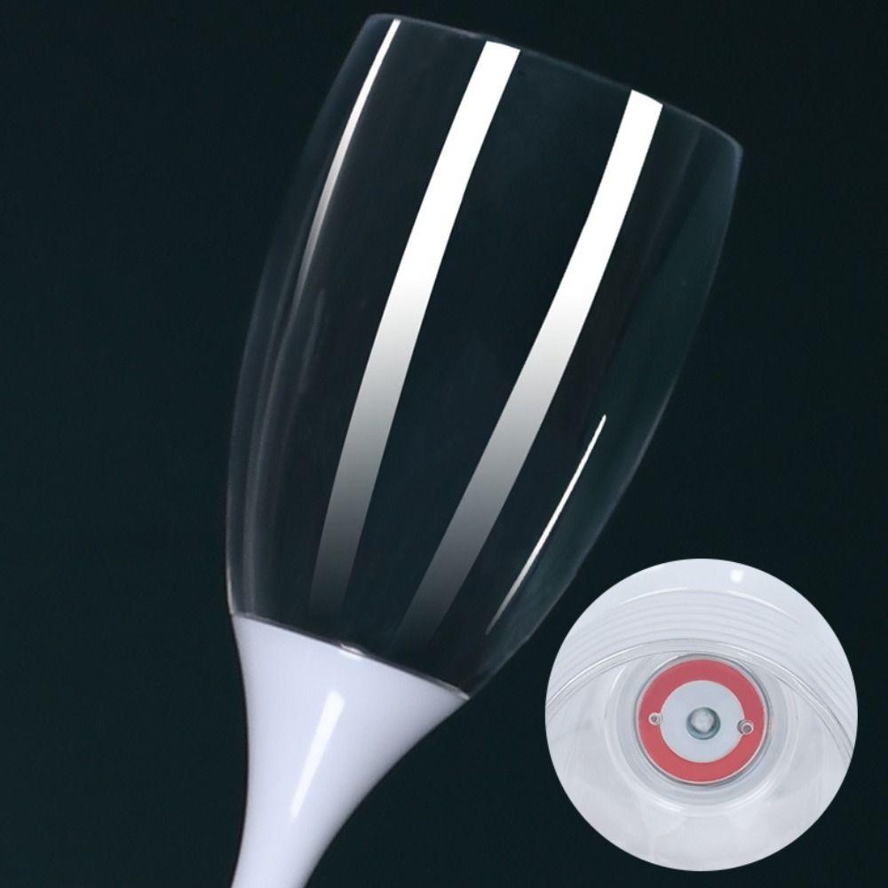 كوب أكريليك مضيء بالحث 120 مل كوب ديكور LED بلون الشمبانيا