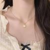 Japanese & Korean Zircon-Inlaid Clavicle Necklace – Simple, Versatile, Light Luxury Choker for Women