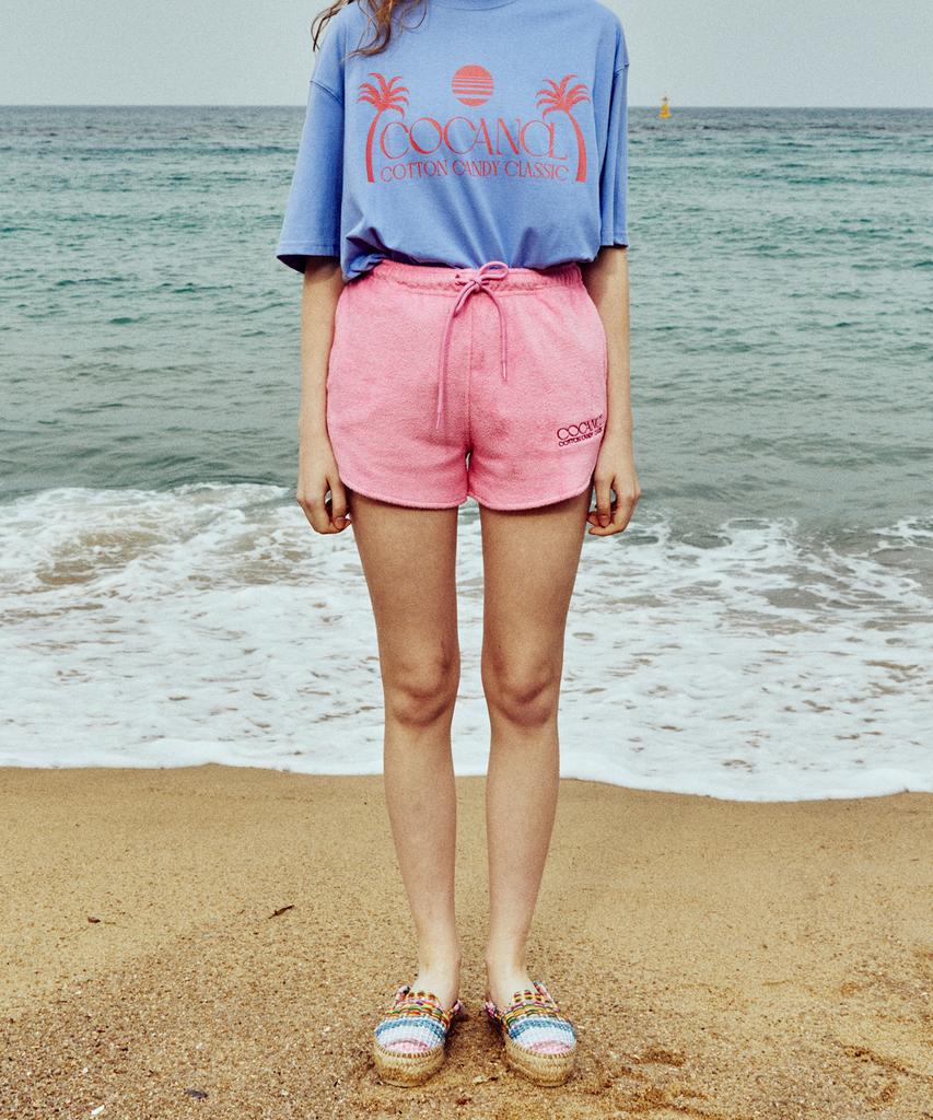COCANCL Beach Towel Shorts/Pink