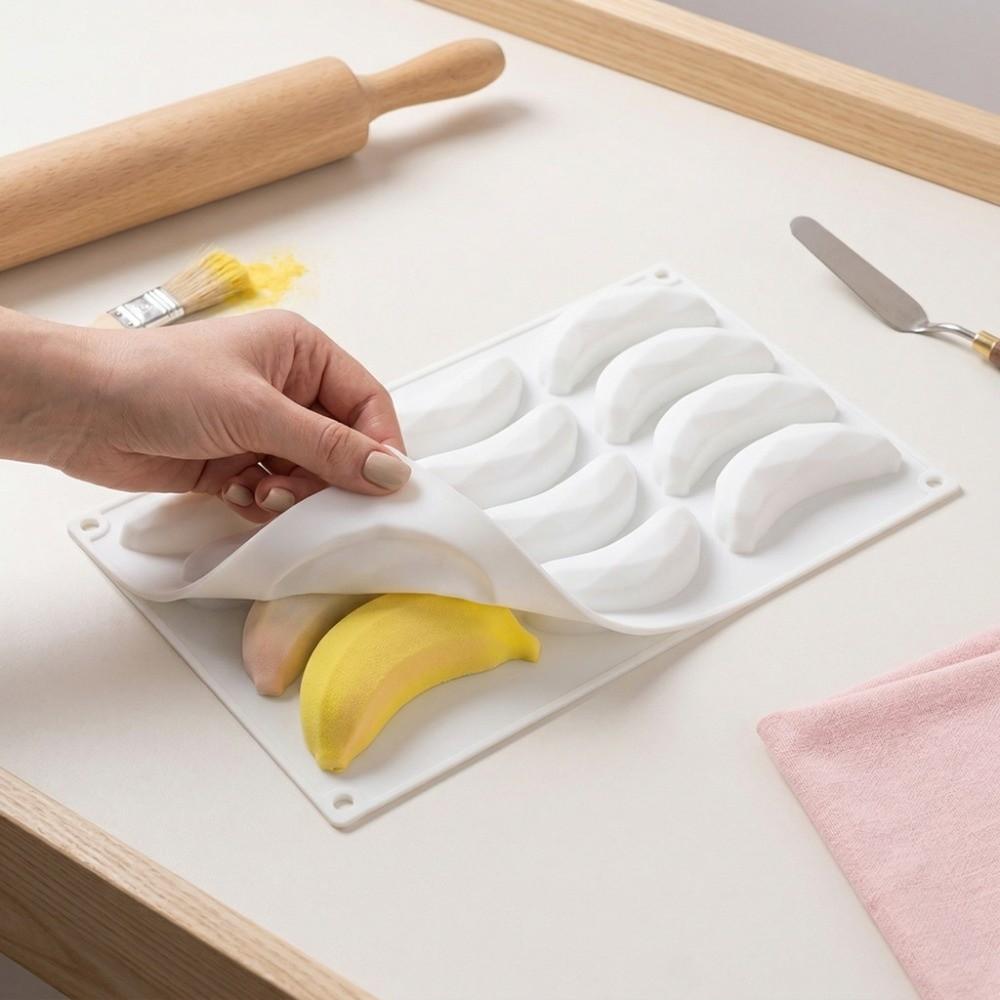 Wiederverwendbare Keksausstecher Bananenform Schokoladenform Niedliche Backformen für Kuchen Cupcake