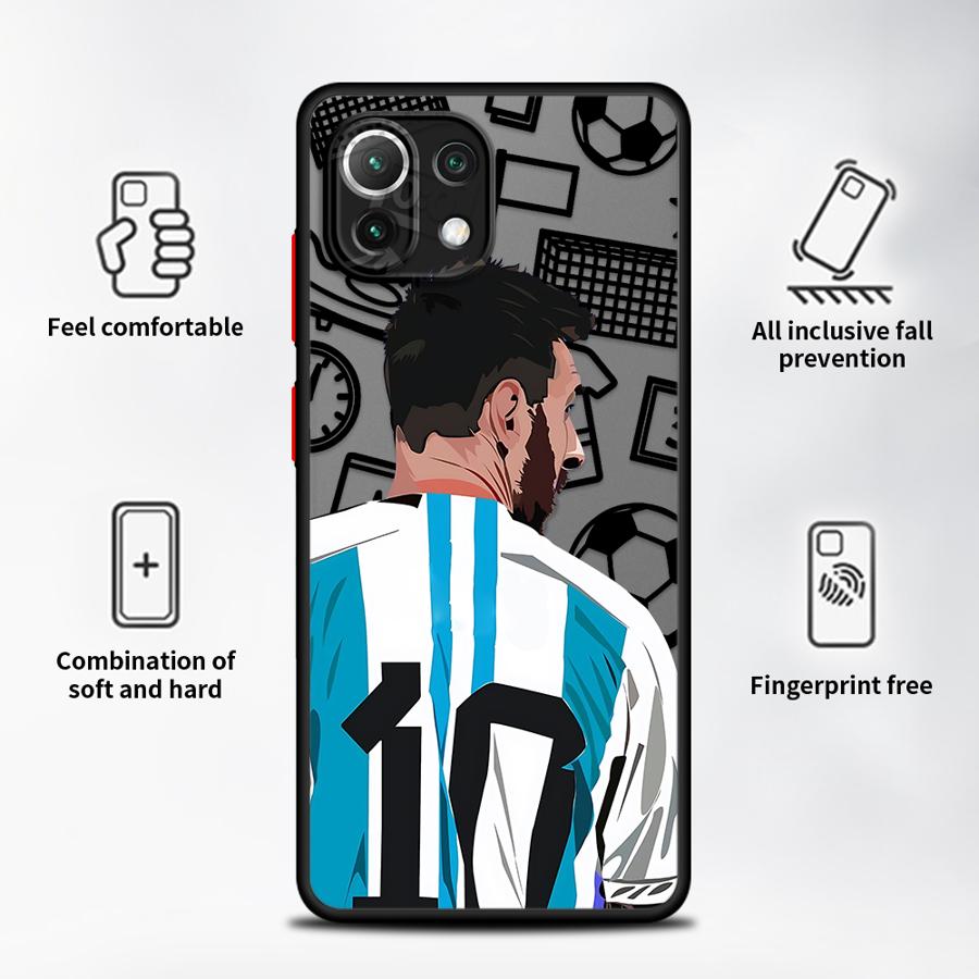 Football Number Phone Case for Xiaomi Redmi 10A 10 9 12C 2022 9C 10C 9A 9i K40 Pro 12 10 9T K40 Cover Soft