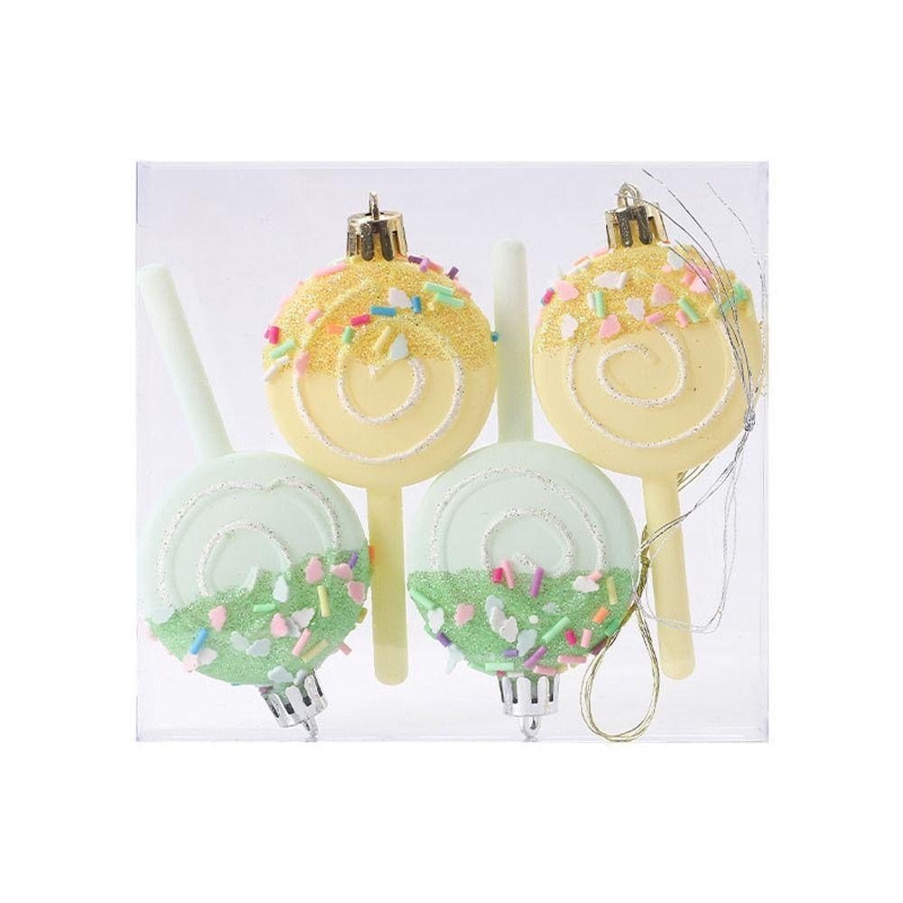 

Macaroon Cake Lollipop Balls Pendant Cartoon Christmas Tree Ornaments Home New Year Gifts style 2