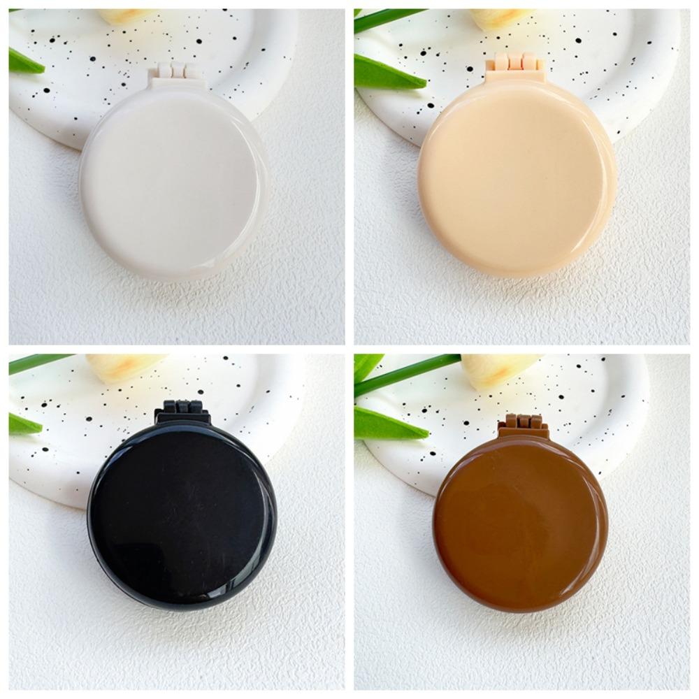 4Pcs Round Folding Air Bag Comb Dual Use Pocket Hair Brush Portable Makeup Mirror with Comb  Travel