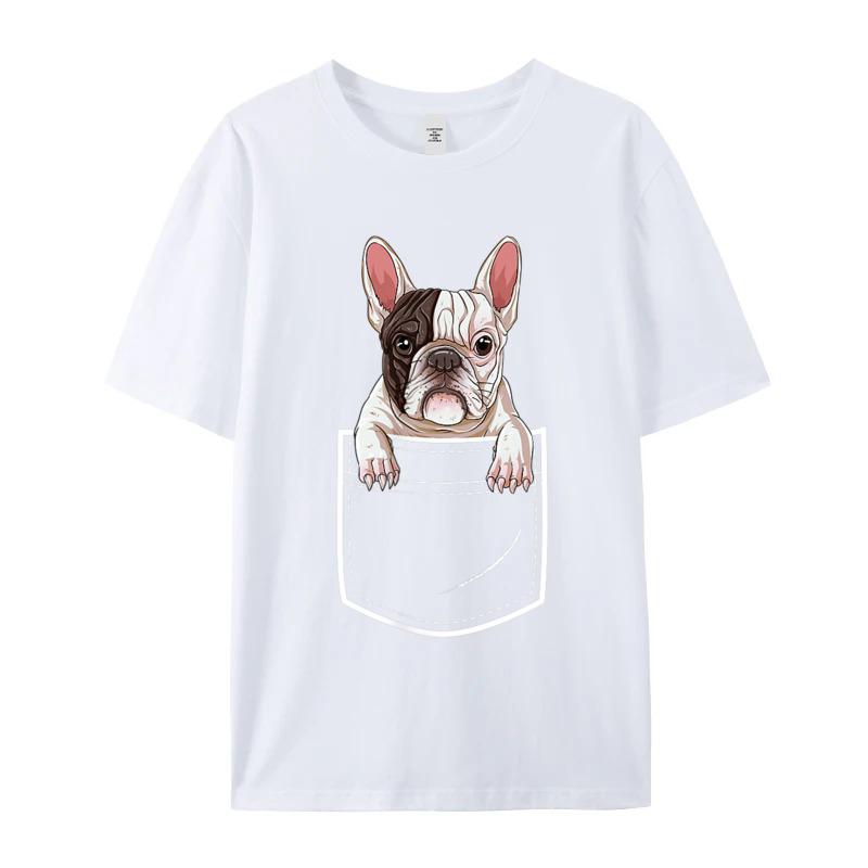 Premium Cotton Female Short Sleeve French Bulldog In Your Front T Shirts Graphic Tops Tees Cute Casual Round Collar Tops Shirts