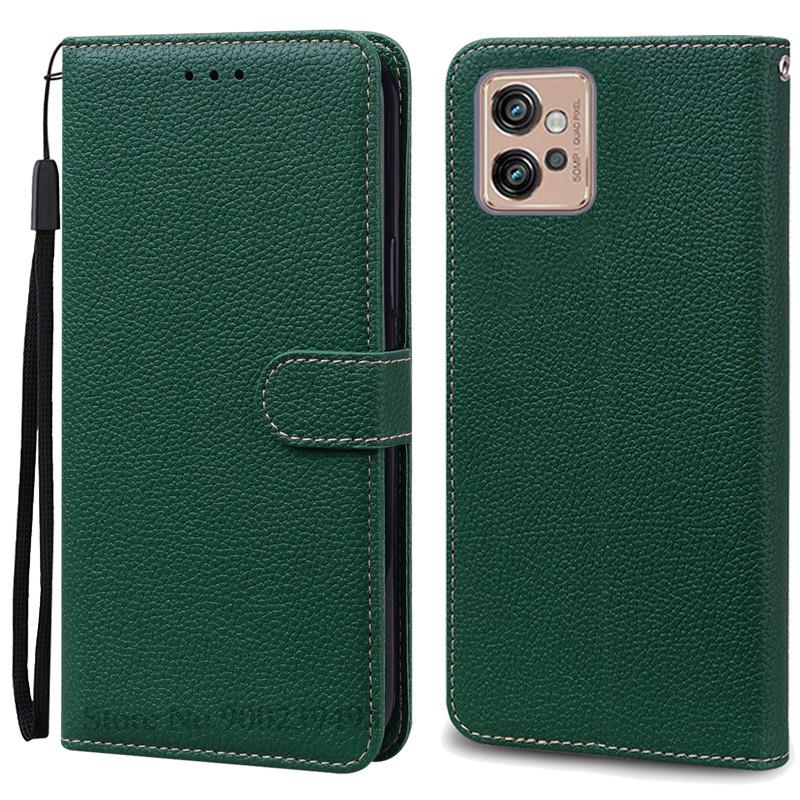 

Шкіряний чохол для Motorola Moto G32 Чохол Магнітний відкидний чохол-гаманець Обкладинка для Moto G32 MotoG32 G 32 Відділення для карток Чохли для телефонів Fundas for Moto G32 темно-зелений колір