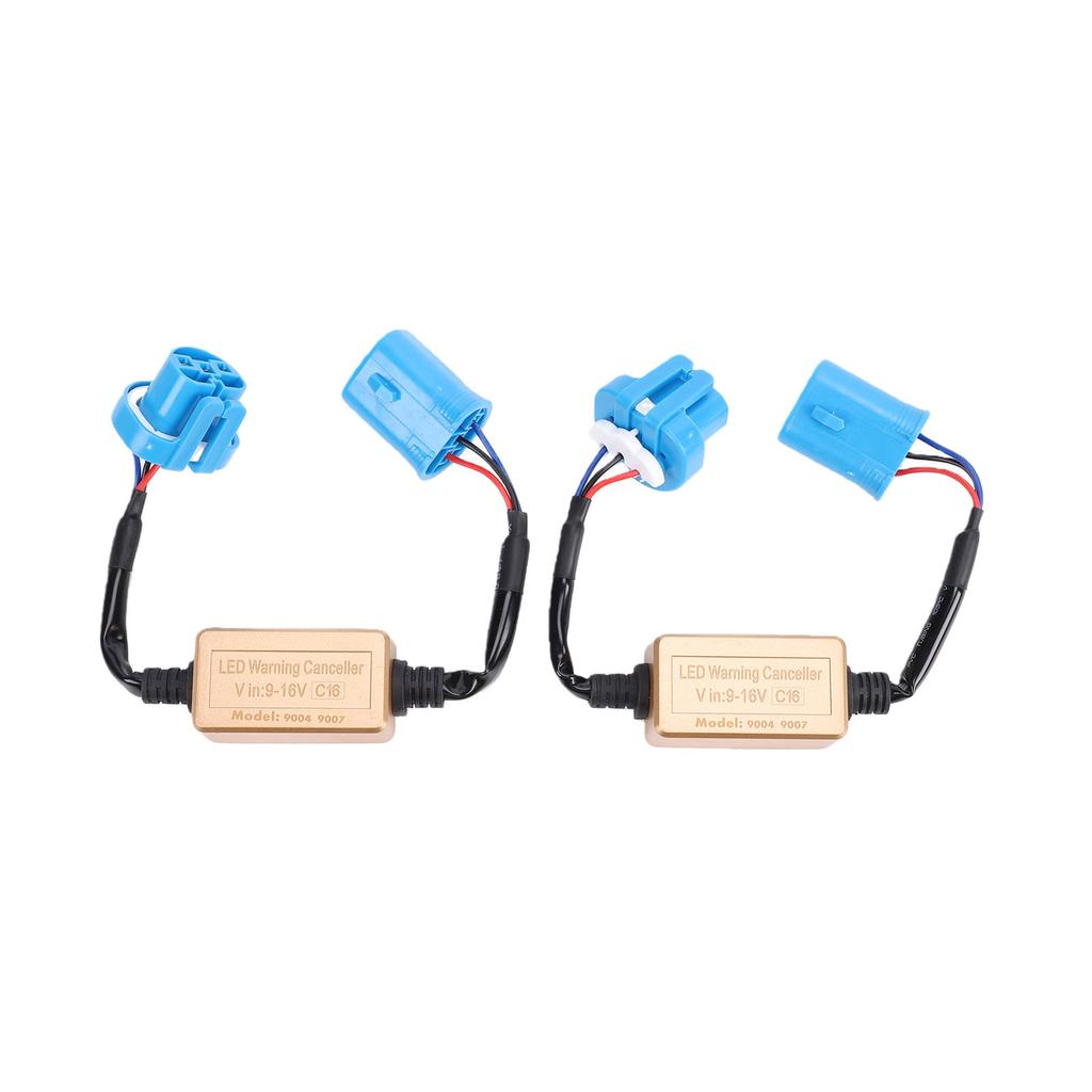 2pcs 9007 9004 LED Headlight Decoder 9 16V LED Bulb Anti Flicker Canceller Decoder Replacement for GM Vehicles