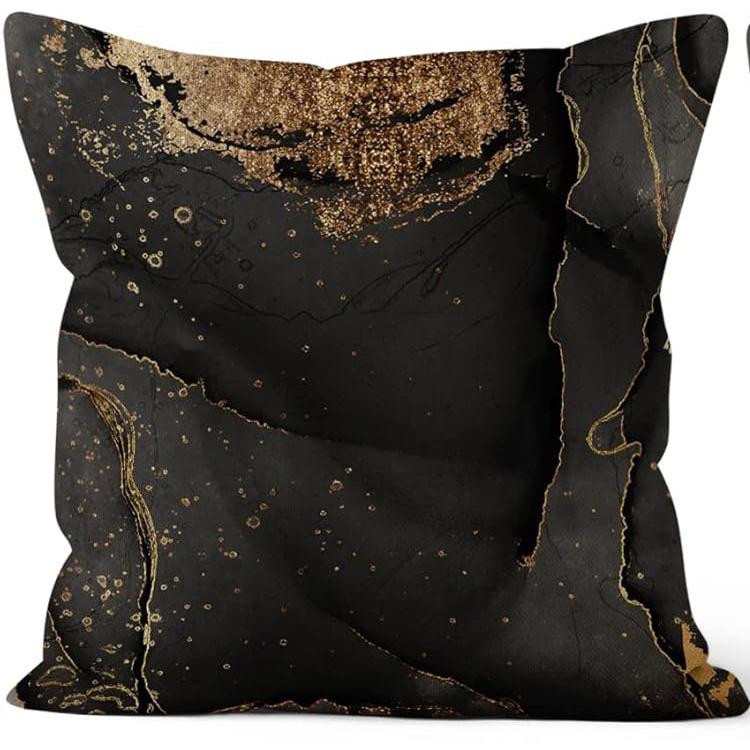 Heimdeko Modern Geometrisch Tinte und Gold Kissenhüllen Muster Kissenbezug Geeignet für Sofa Schlafzimmer Auto Kissenbezug