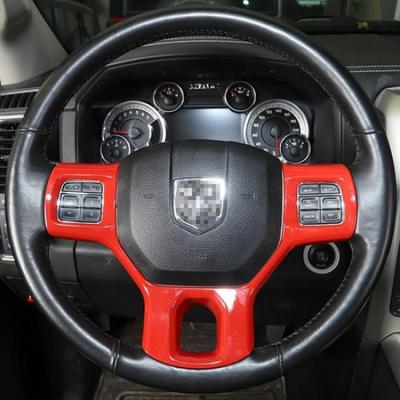 Innenraum Lenkradrahmen Verkleidung Abdeckung Dekor Für Dodge RAM 1500 2010-2017 Rot
