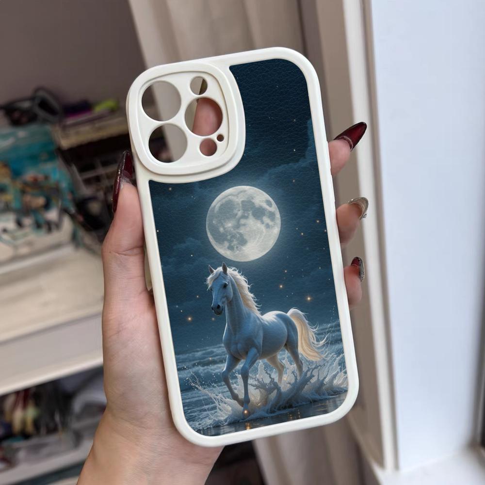 Dark Horse Animal Phone Case For Iphone 17 16 15 14 12 13 Pro Max 11 Mini Air Xs Puls Lambskin Silicone Cover