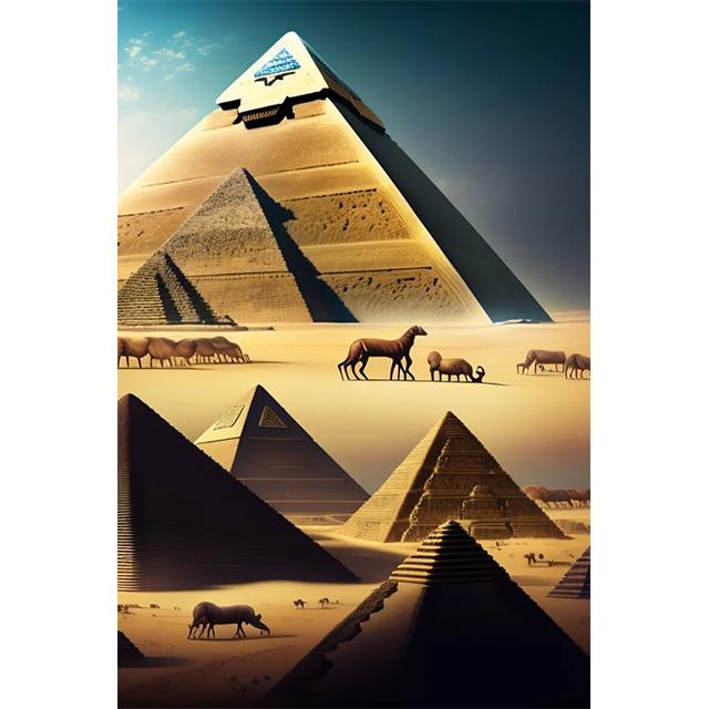 Egyptian Pyramid Temple Sphinx Prints Poster Canvas HD Painting Modern Wall Art Pictures For Living Room Bedroom Home Decoration