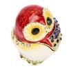 Owl Shape Jewelry Storage Box Zinc Alloy Shiny Exquisite Trinket Box Owl Statue Ornament for Tabletop Cabinet Decoration