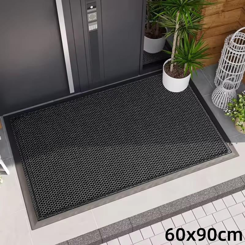 

Коврик для входной двери Коврик для передней двери Нескользящий Водостойкий Эластичная сетка Приветственный коврик Коврик для пола для помещений и улицы 60x90cm чёрный
