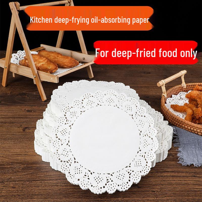 Lace Paper Snack Mat & Oil-Absorbing Base for Fried Food and Baking Cakes