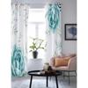 Summer Plants Flowers Watercolor Window Curtains for Living Room Bedroom Curtain Modern Kitchen Blinds Drapes Curtains