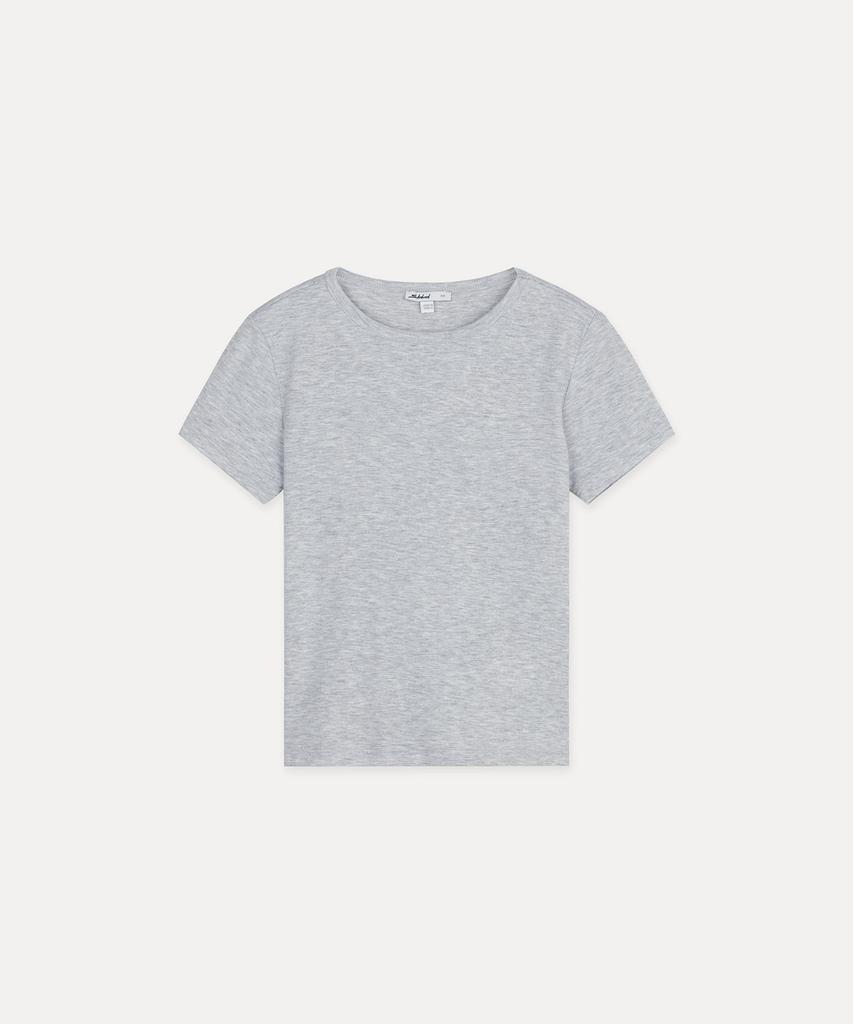 T-shirt Seobdyudeu con Ali di Paillettes (Grigio Perla Melange)