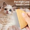 2pcs Bamboos Combs with Wide Fine Teeth Double Sided Lice Comb For Detangling Hair And Removing Fleas From Dogs Cats
