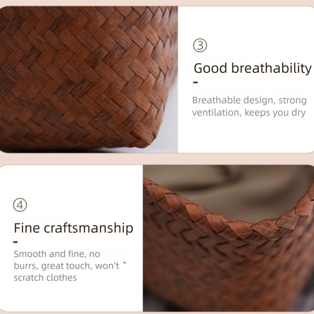 Brown Laundry Basket 38cm Laundry Hamper Portable Dirty Clothes Basket  Picnic