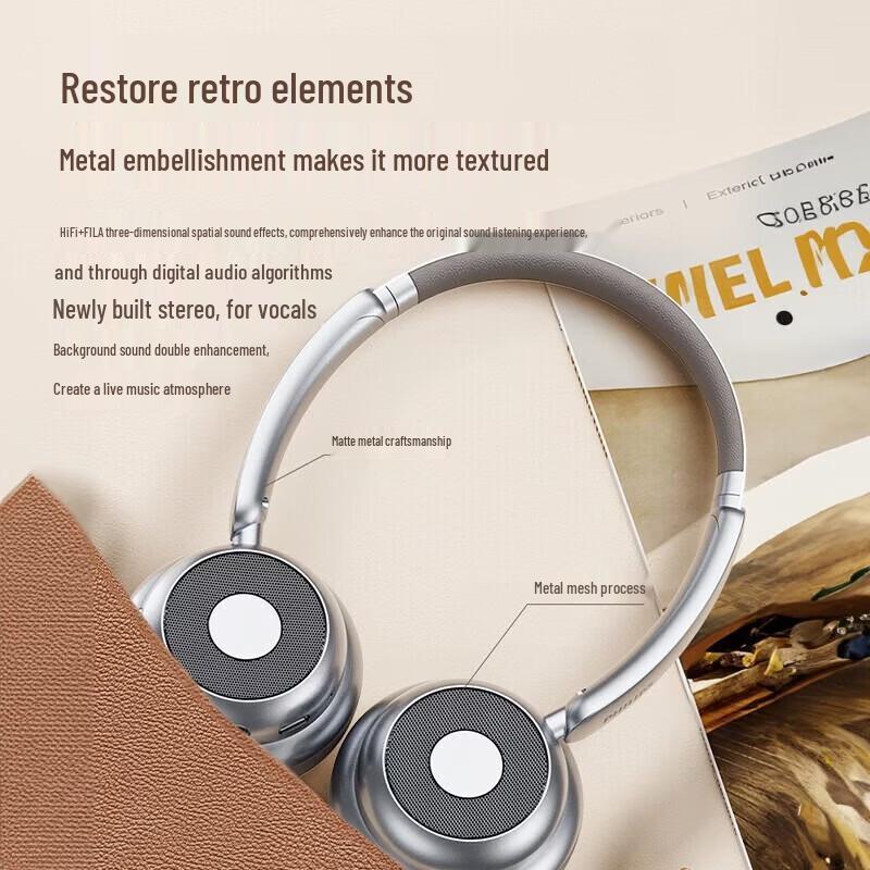 Philips Retro Wireless Bluetooth Over-Ear Headphones