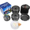 1 Set Outdoor Pots Pans Camping Cookware Picnic Cooking Set Non-stick Tableware with Foldable Spoon Fork Knife Kettle Cup