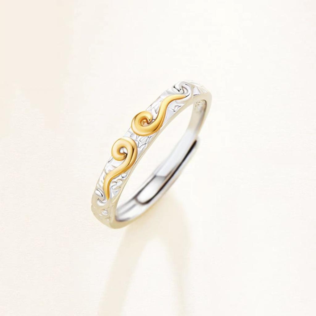 Sweetheart Couple Ring Female and Male Light Luxury Simple and Versatile Open Pair Ring To Give Valentine's Day Gifts Trendy Jewelry