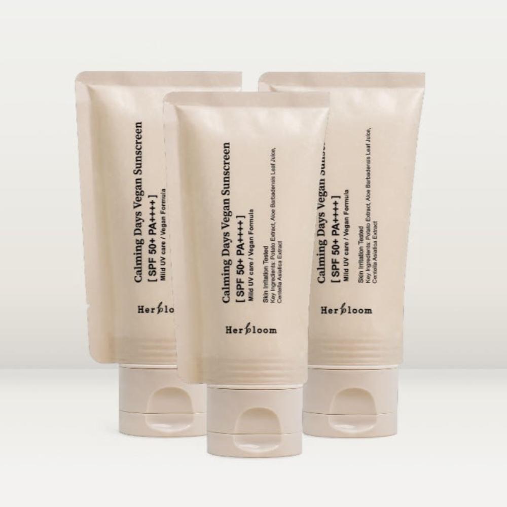 Herbloom Calming Days Vegan Sunscreen SPF50+ PA++++ 50ml (3-Pack)