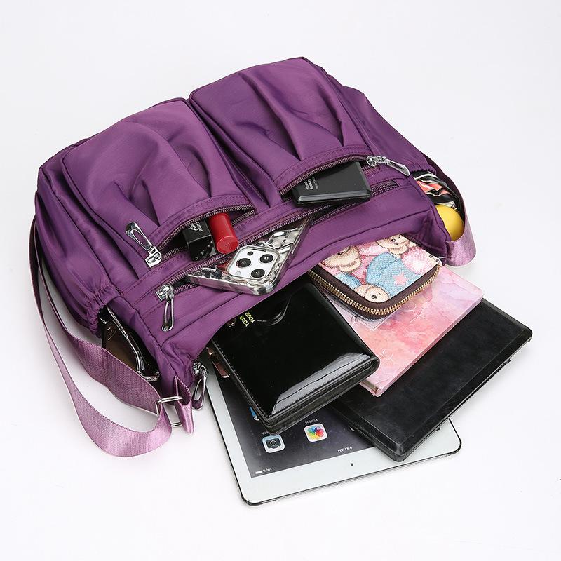 Oxford Cloth Crossbody Bag, Women's Simple Nylon Bag, Versatile Middle-aged Fashion Multi-layer Shoulder Bag