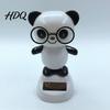 Panda Car Figurine Solar Ornament Plastic Pendant Automatic Head Swinging Induction Ornament