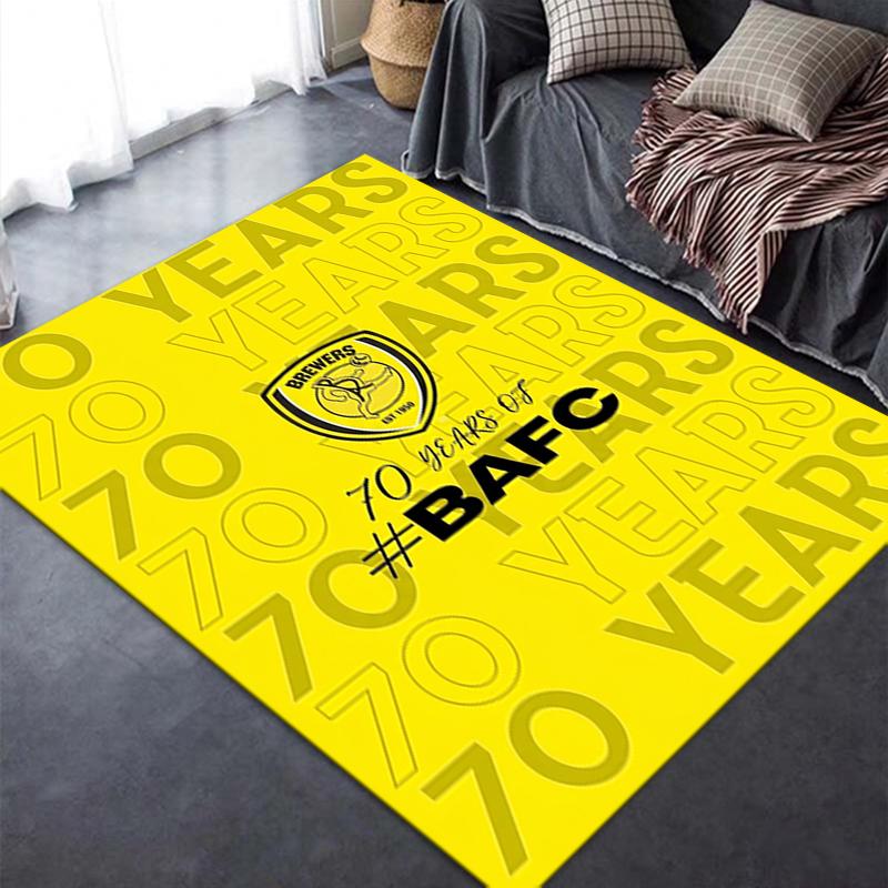 Burton Albion FC Teppich für Wohnzimmer Schlafzimmer Zuhause Sofadekoration Kinderspiel Rutschfeste Bodenmatte