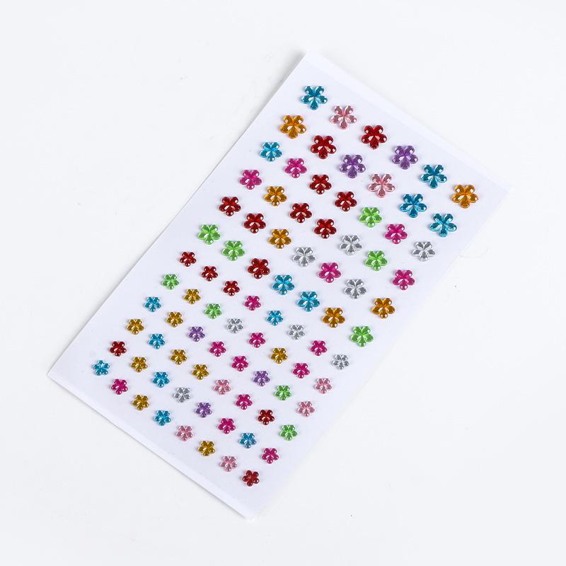 Kids' DIY 3D Acrylic Shiny Diamond Gem Crystal Stickers for Makeup & Decorations
