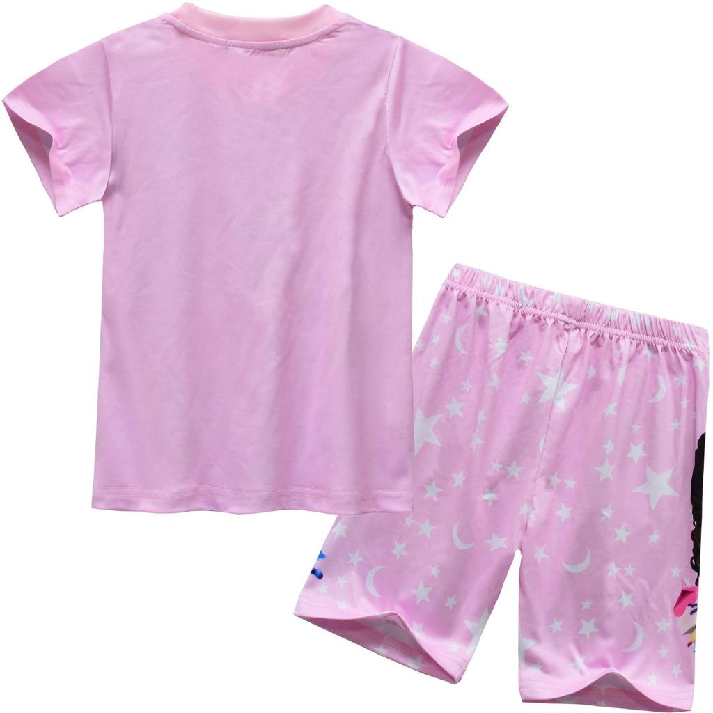 Kinder Kurzarm Cartoon Digitaldruck Set, Kinder Kurzarm Loungewear Set 91133