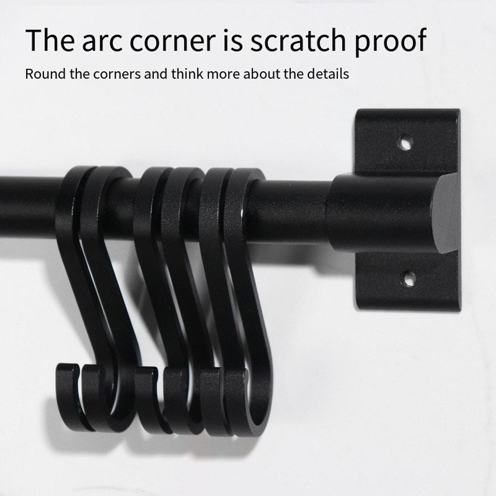 7pcs/set Heavy-Duty Kitchen Shelf Organizer For Maximized Storage Space Rack Wall Mounted Hook Rack