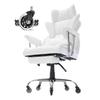 Reclining Office Chair with Footrest, Heavy Duty PU Leather Wide Office Chair, Big and Tall Executive Office Chairs with Lumbar Support, Strong Metal