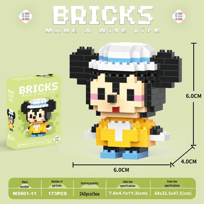Cartoon Figurine Building Blocks: Kuromi, Cinnamoroll & Melody Rabbit - Educational Toy Blind Box for Kids