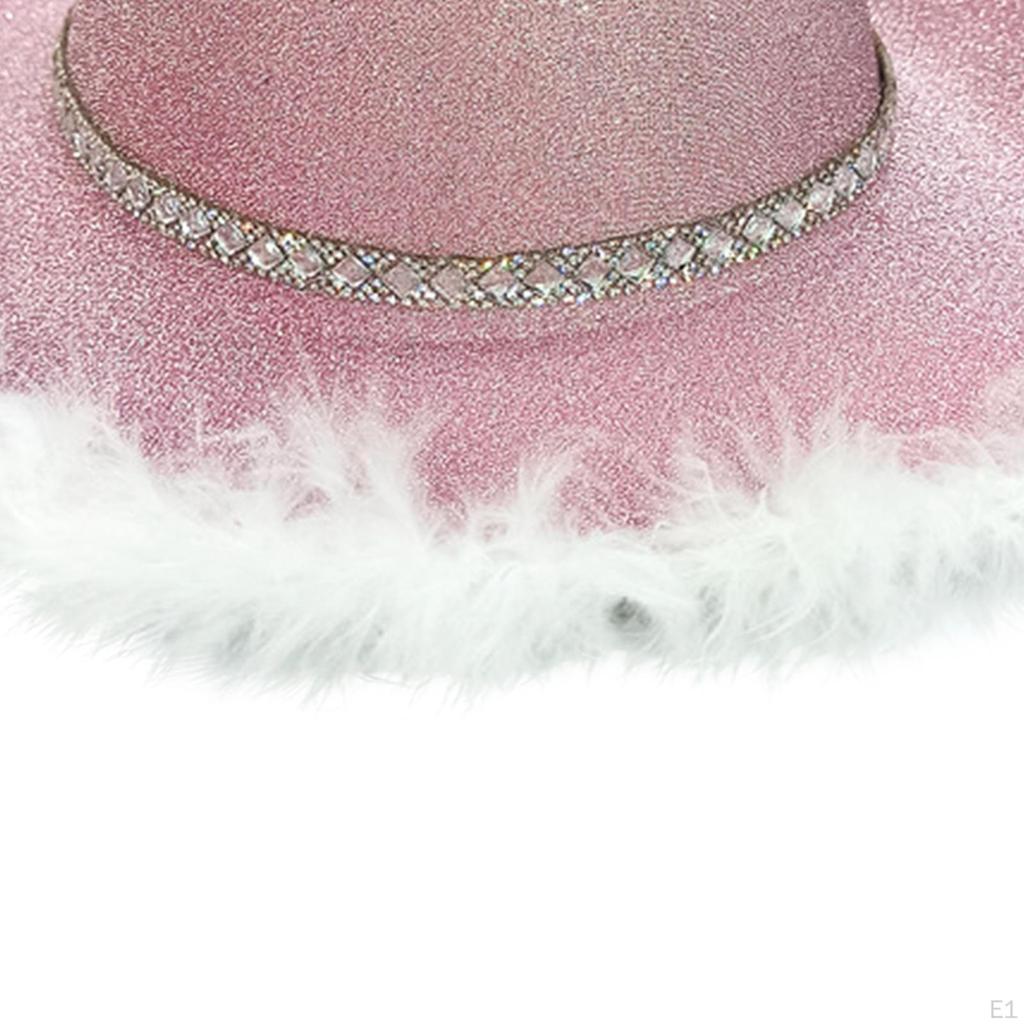 Cowboy Hat Bling Costume Accessories Wide Brim Glitter for Holidays Party Cosplay