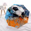 1pc Soccer Ball Art Automatic Folding Umbrella, Portable Tri-Fold Design with 8-Rib Iron Frame, Perfect for Fans, Travelers, Daily Use, and Gifts.X084