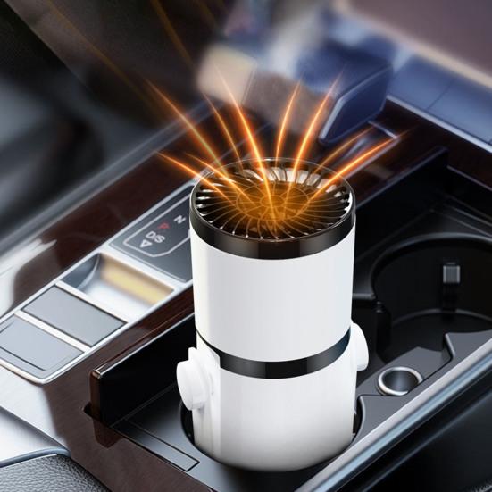 Riscaldatore per Auto 12V Riscaldamento Rapido Ventola di Raffreddamento Base Rotante a 360° Universale per SUV Camion Auto Portatile Riscaldatore Spazio Raffreddatore Sbrinatore Lunotto Sbrinatore