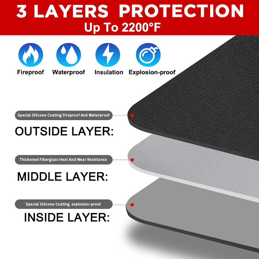 Fireproof Waterproof Battery Bag Lipo Safe Charging Bag Protection Pouch for Storage with Invisable
