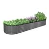 12X3X1.5 ft Galvanized Raised Garden Beds Outdoor Oval Extra Large Metal Planter Box for Planting Vegetables Flowers Herb Anti-
