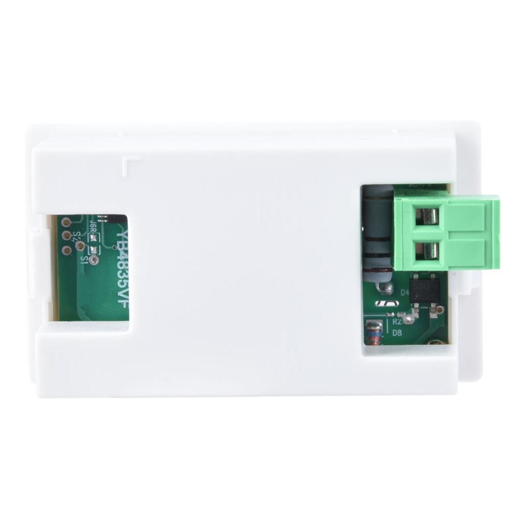 Generator Dual Display LED Digital AC Voltmeter Frequency Meter Testing Tool(White)